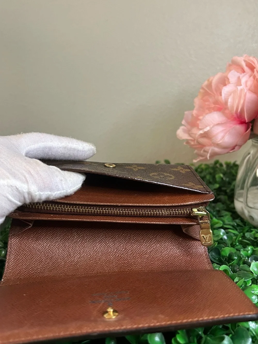 Louis Vuitton Monogram Vintage Portefeuille Trésor Bifold or Wallet on Chain